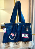 Large Denim Tote Bag