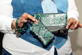 Green Snake Print Wristlet Duo