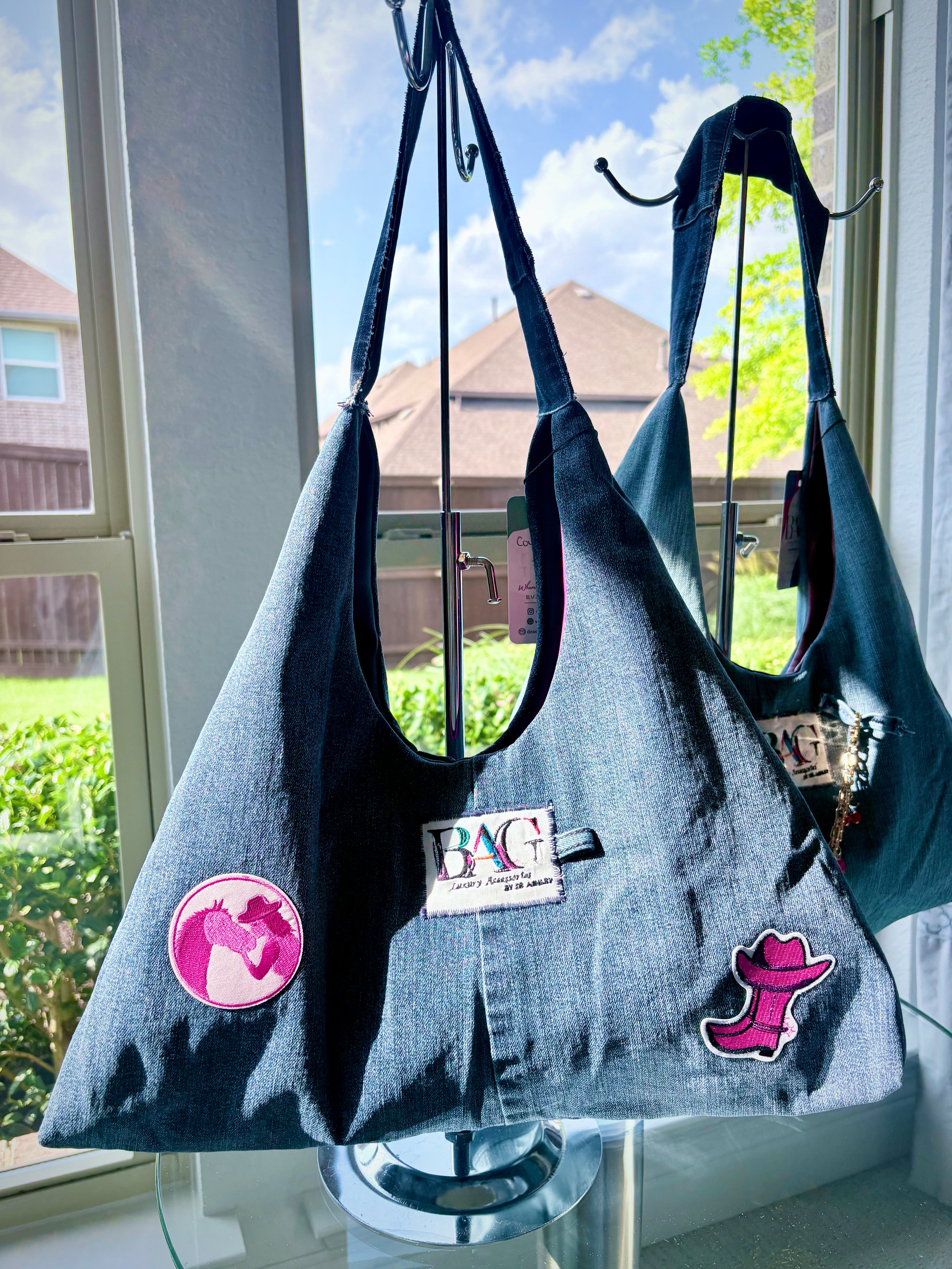 Mia Hobo Bag in Cowgirl Denim