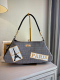 Paris Patchwork Plaid Shoulder Purse