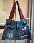 Mario Race Car Denim Tote Bag