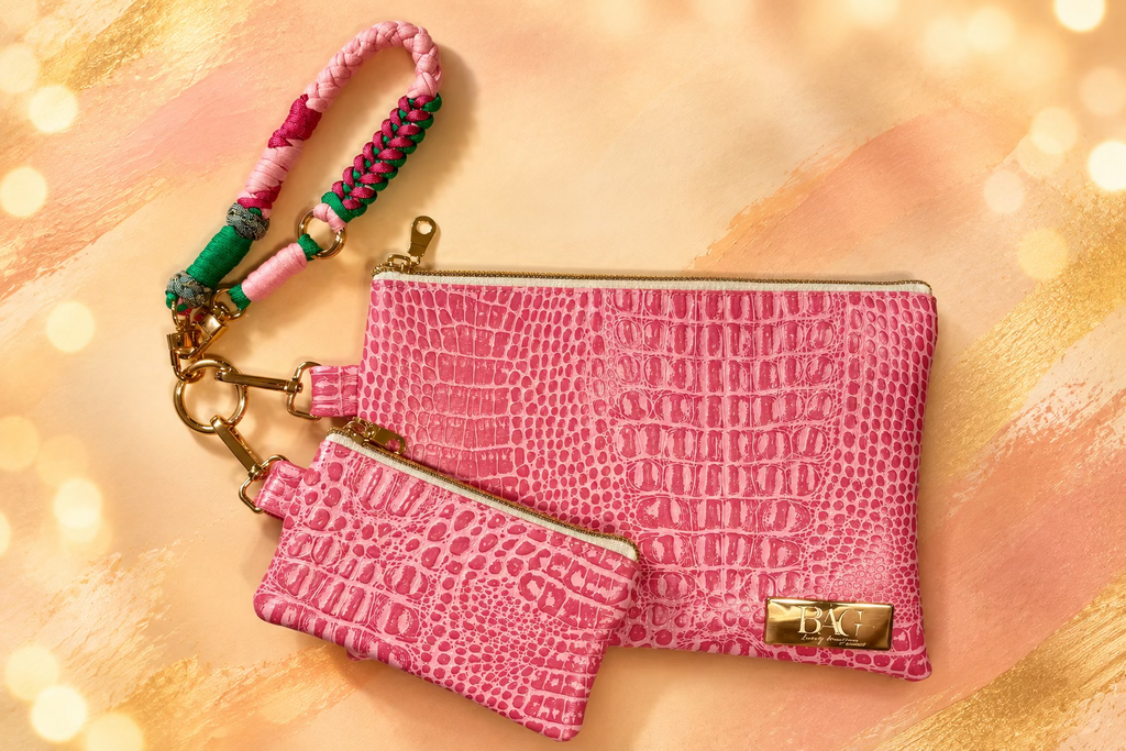 Large Wristlet Duo - Bubble Gum Pink