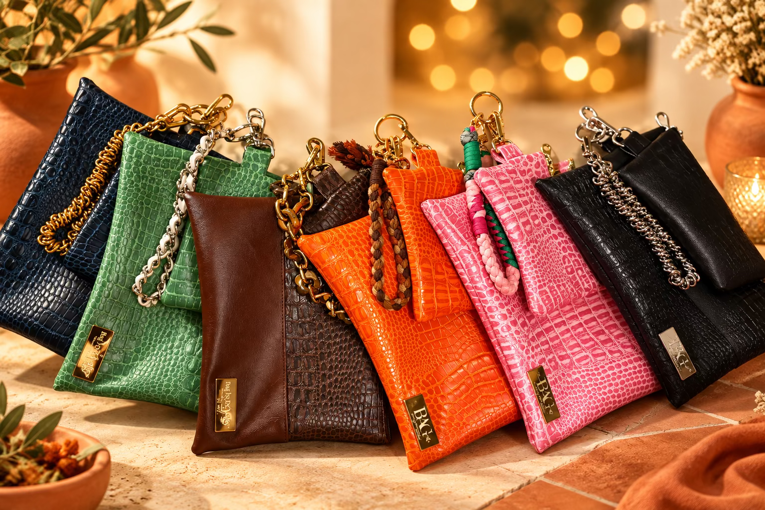 Large Wristlet Duo - Brown
