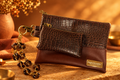 Large Wristlet Duo - Brown
