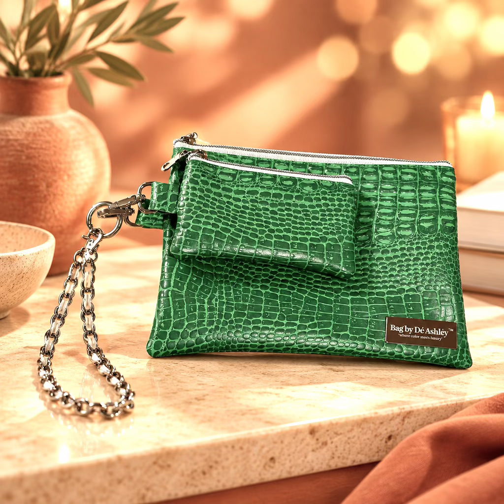 Large Wristlet Duo - Green
