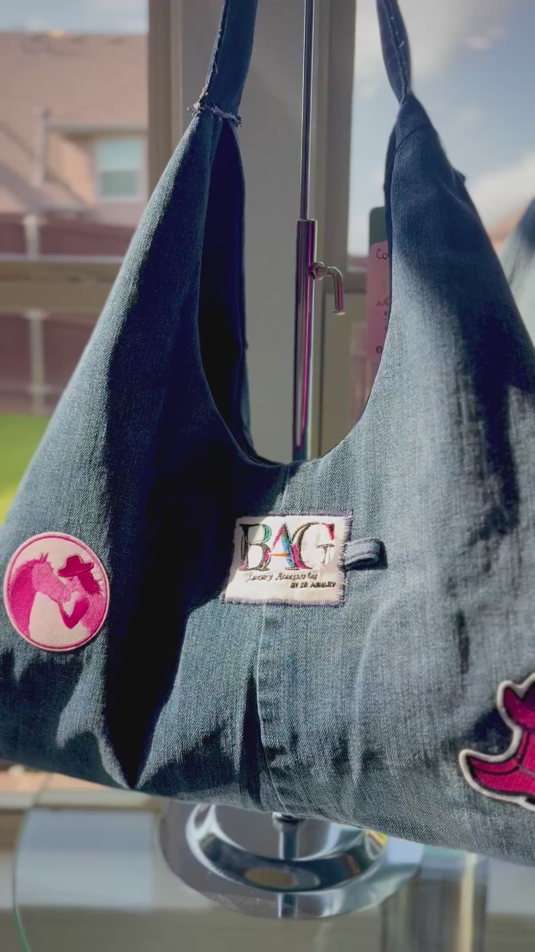 Mia Hobo Bag in Cowgirl Denim