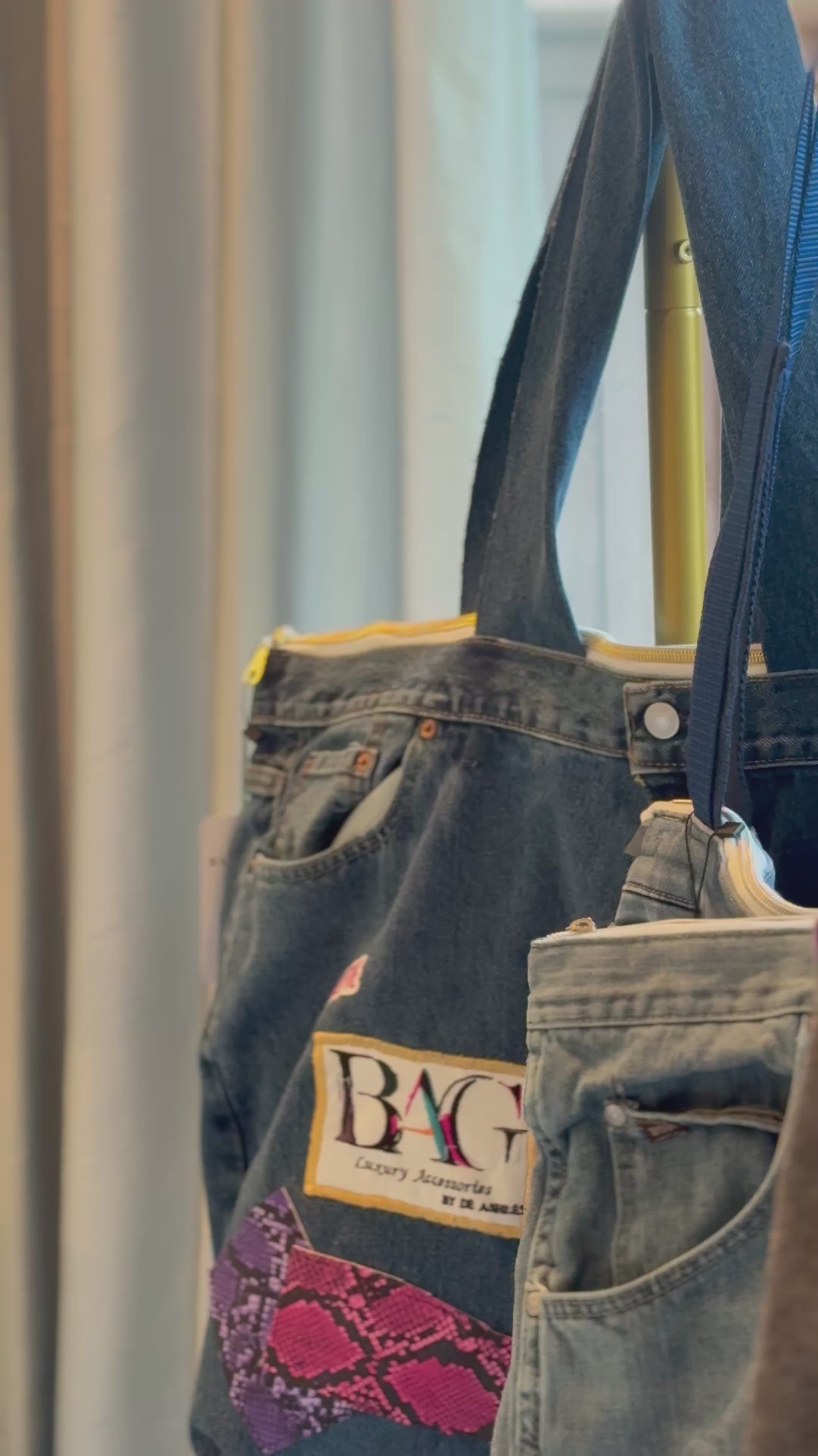 X-Large Denim Tote Bag – Bag by Dé Ashléy
